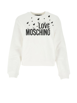 Love Moschino Raindrop Print Sweatshirt