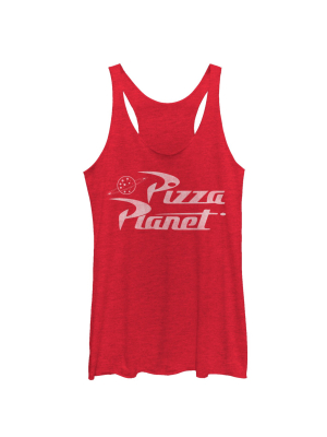 Women's Toy Story Pizza Planet Logo Racerback Tank Top