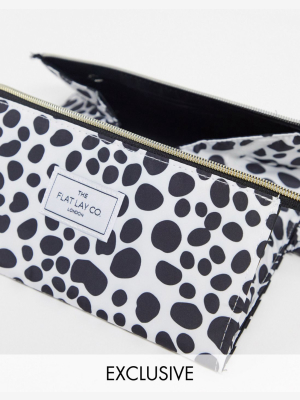 The Flat Lay Co. X Asos Exclusive Open Flat Makeup Box - Dalmatian Print