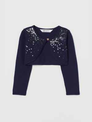 Sequined Bolero Sweater