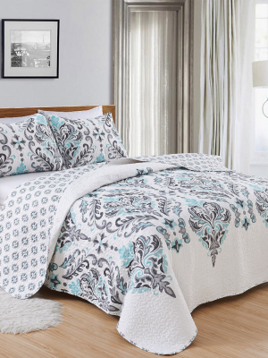 Great Bay Home Lauretta Collection Quilt Set