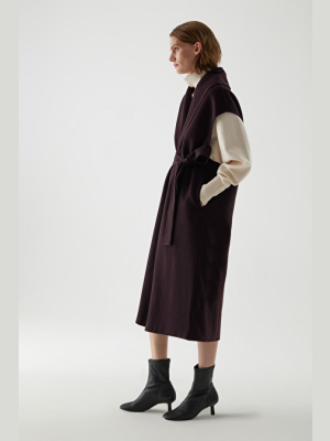 Sleeveless Wool-mix Coat