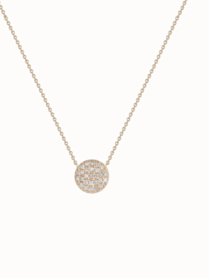 Lauren Joy Medium Disc Necklace In Rose Gold