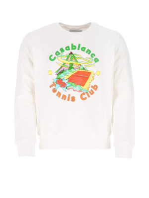 Casablanca Tennis Club Print Sweatshirt