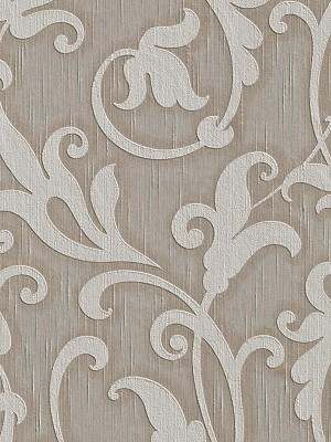 Floral Scrollwork Wallpaper In Grey And Neutrals Design By Bd Wall