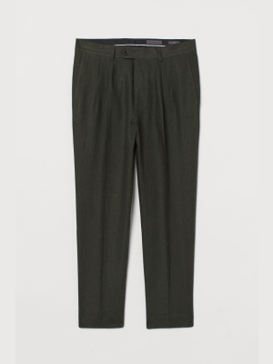 Slim Fit Linen Suit Pants