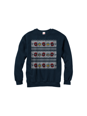 Men's Marvel Ugly Christmas Deadpool Taco Sweatshirt