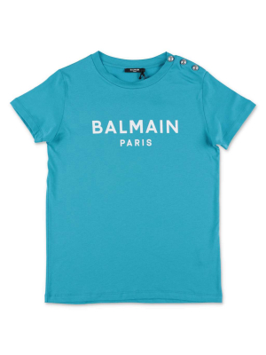 Balmain Kids Logo Printed T-shirt