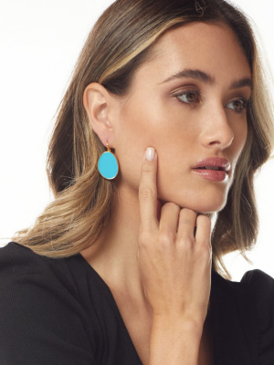 Turquoise Kidney Shaped Earring