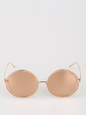 Linda Farrow Round Frame Sunglasses