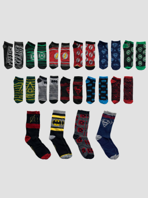 Men's Dc Comics 15 Days Of Socks Advent Calendar - Assorted Colors One Size