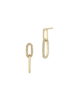 Alternating Diamond Drop Earrings