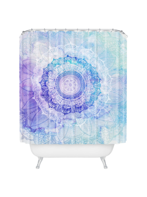 Floral Shower Curtain Blue - Deny Designs