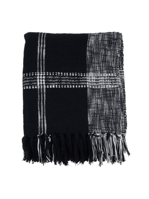 50"x70" Plaid Cotton Throw Blanket - Saro