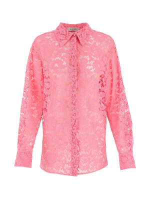 Valentino Lace Buttoned Shirt