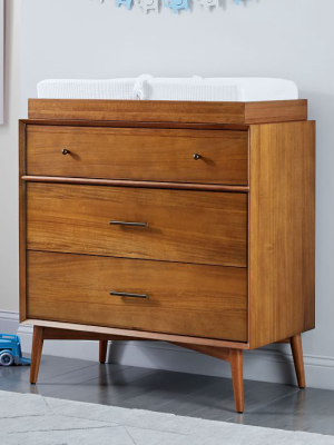Mid-century 3-drawer Changing Table - Acorn