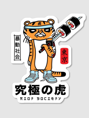 Sugee Tiger Sushi Samurai Sticker