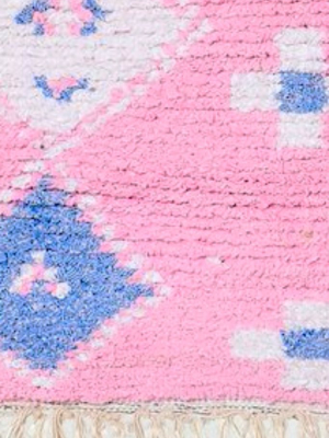 Boucherouite Pastel Small Pink Rug 4x3