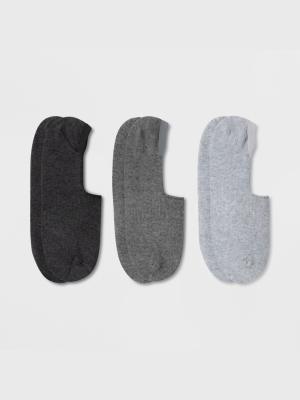 Men's 3pk Liner Socks - Goodfellow & Co™ Gray 6-12