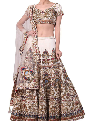 Embroidered Lehenga & Blouse Set