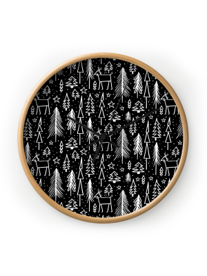 Heather Dutton Winter Wonderland Round Clock By Deny Designs.