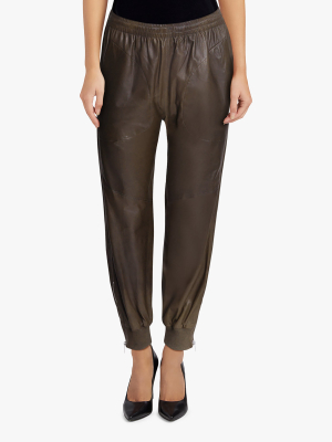 Leather Jogger Pants