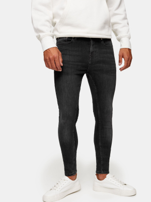 Washed Black Super Spray On Skinny Jeans