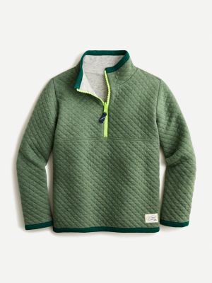 Kids' Half-zip Reversible Quilted Pullover