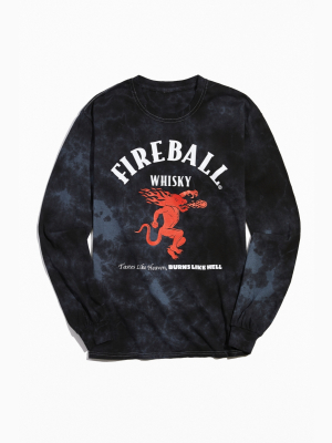 Fireball Whisky Tie-dye Long Sleeve Tee