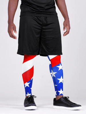 Usa America Flag Tights For Men