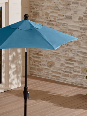 6' Round Sunbrella ® Sapphire Patio Umbrella With Tilt Black Frame