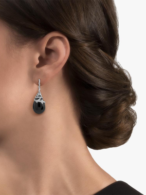 Enchanted Forest Earrings With Black Onyx And Diamonds