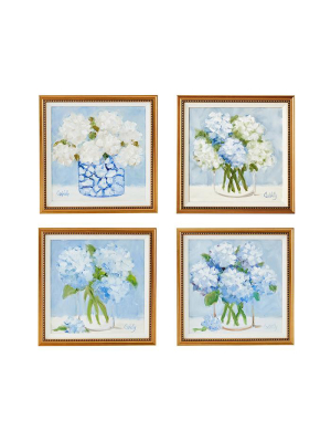 Blue Brushed Hydrangea Set