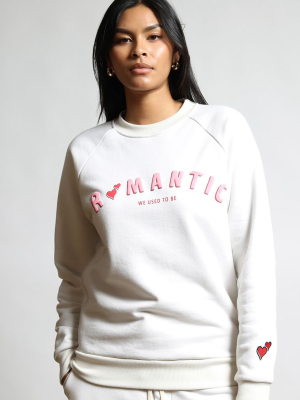 Raglan Romantic Curve Print Pullover