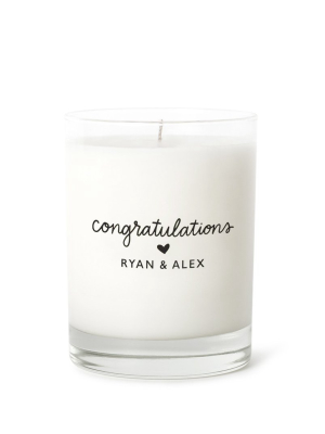 Candle Label - Congratulations Personalized