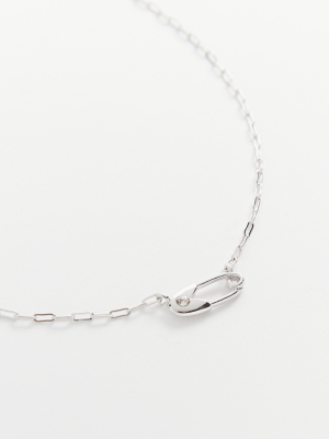 Delicate Safety Pin Necklace