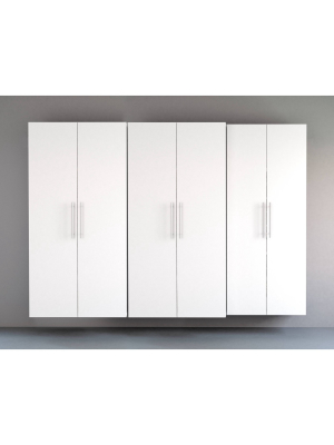 102" Hangups With 3 Storage Cabinet Set White - Prepac