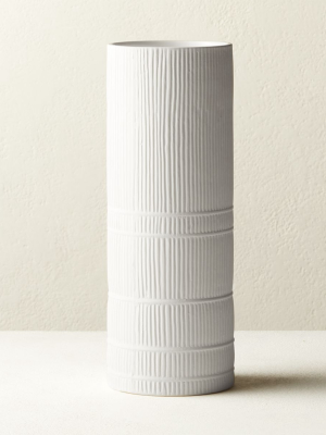 Cinch White Cylinder Vase