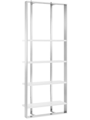 Dalton Bookshelf, High Gloss White