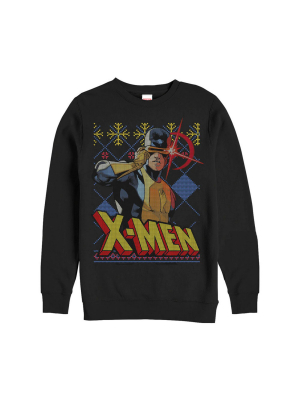 Men's Marvel Ugly Christmas X-men Cyclops Sweatshirt