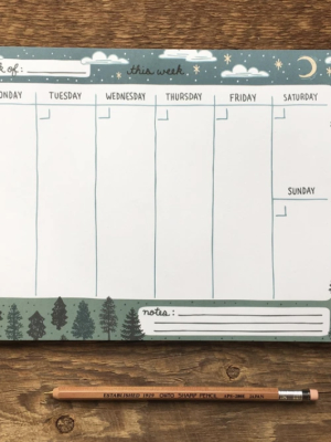 &quot;this Week&quot; Trees Weekly Notepad