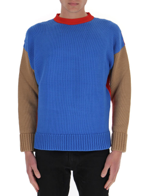 Opening Ceremony Logo Colour Block Knit Jumper