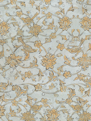 Backyard Flowering Wallpaper Sample Swatch