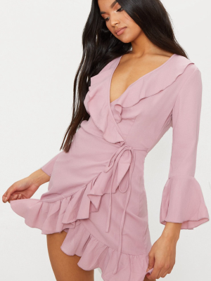 Ilisha Dusty Pink Frill Tea Dress