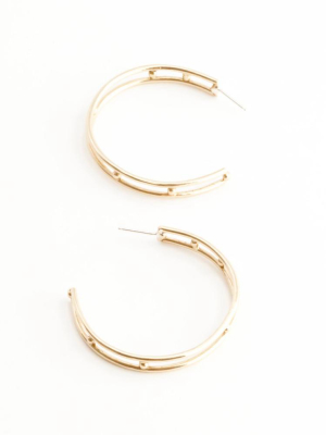 Hard Crafted Large Bronze Hoops