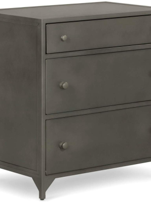 Belmont Storage Nightstand, Small, Gunmetal