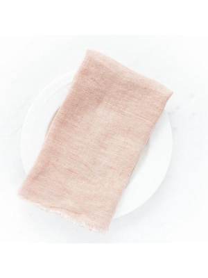 Stone Washed Linen Napkin - Blush