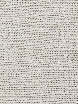 Ivory Knitted Design Throw (50"x60")