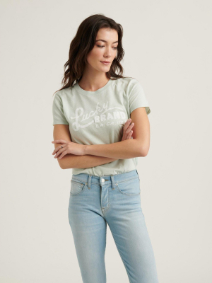 Lucky Brand Womens Lucky Brand Scripted Tee