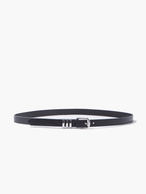 Skinny Faux Leather Belt